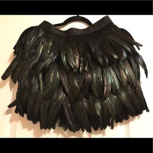 Feather Skirt (Winter Green and Black)